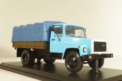 Газ-33073, голубой/хаки, SSM1152, SSM 1:43 ( С доработками)