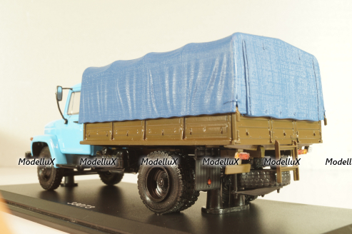 Газ-33073, голубой/хаки, SSM1152, SSM 1:43 ( С доработками)