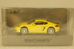 Porsche 718 Cayman 2016 yellow, 870065224, Minichamps 1:87