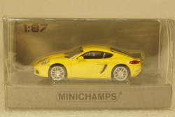 Porsche 718 Cayman 2016 yellow, 870065224, Minichamps 1:87
