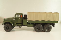 Краз-255Б бортовой с тентом 1969, зеленый, Н289, Наш Автопром 1:43  (С доработками)