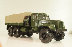 Краз-255Б бортовой с тентом 1969, зеленый, Н289, Наш Автопром 1:43  (С доработками)