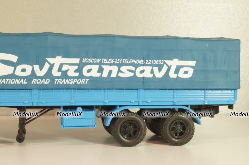 Маз-504В с п/прицепом 5205А Совстрансавто 1977, синий, Н785, Наш Автопром 1:43 (С доработками)