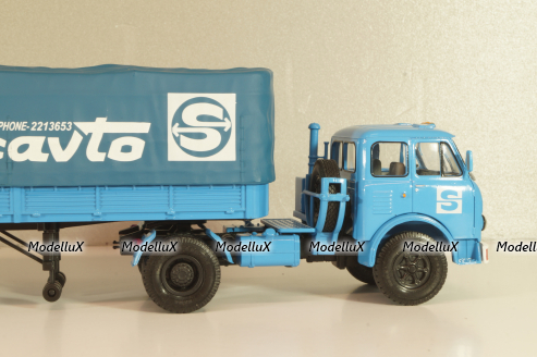 Маз-504В с п/прицепом 5205А Совстрансавто 1977, синий, Н785, Наш Автопром 1:43 (С доработками)