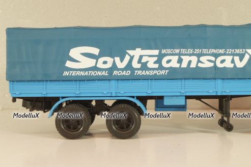 Маз-504В с п/прицепом 5205А Совстрансавто 1977, синий, Н785, Наш Автопром 1:43 (С доработками)