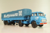Маз-504В с п/прицепом 5205А Совстрансавто 1977, синий, Н785, Наш Автопром 1:43 (С доработками)