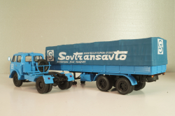 Маз-504В с п/прицепом 5205А Совстрансавто 1977, синий, Н785, Наш Автопром 1:43 (С доработками)