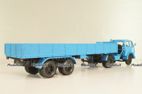 Маз-504В с п/прицепом 5205А Совстрансавто 1977, синий, Н785, Наш Автопром 1:43 (С доработками)