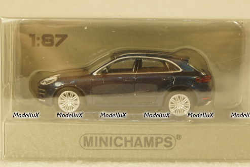Porsche Macan Turbo 2013 Blue metallic, 870067004,  Minichamps 1:87