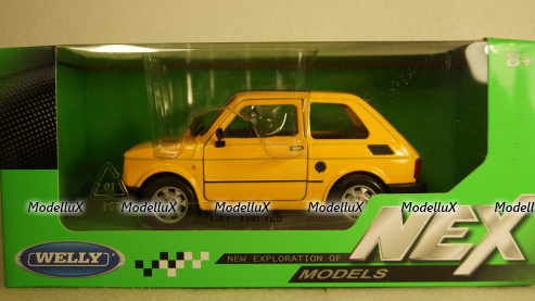 Fiat 126 yellow, 24066, Welly 1:24