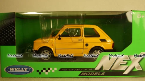 Fiat 126 yellow, 24066, Welly 1:24