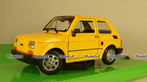 Fiat 126 yellow, 24066, Welly 1:24