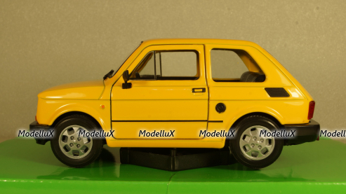 Fiat 126 yellow, 24066, Welly 1:24