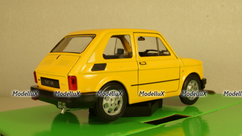 Fiat 126 yellow, 24066, Welly 1:24