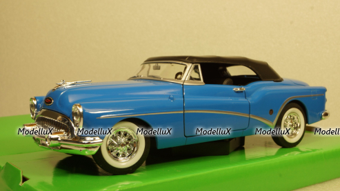 Buick Skylark 1953 blue (with the top closed), 24027, Welly 1:24
