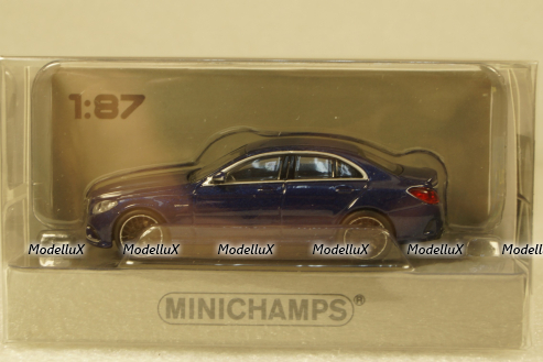 Mercedes AMG S63 Limousine Blue, 870038104, Minichamps 1:87