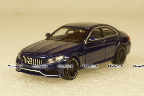 Mercedes AMG S63 Limousine Blue, 870038104, Minichamps 1:87