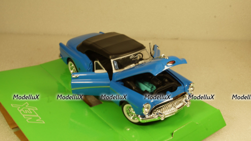 Buick Skylark 1953 blue (with the top closed), 24027, Welly 1:24