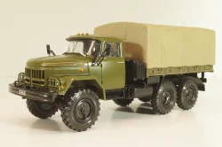 Зил-131НА, бортовой с тентом 1986, хаки, Автолегенды СССР, Грузовики 1:43 ( С доработками)