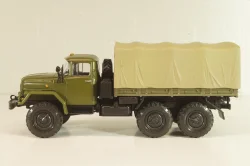 Зил-131НА, бортовой с тентом 1986, хаки, Автолегенды СССР, Грузовики 1:43 ( С доработками)