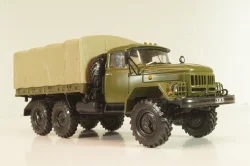 Зил-131НА, бортовой с тентом 1986, хаки, Автолегенды СССР, Грузовики 1:43 ( С доработками)
