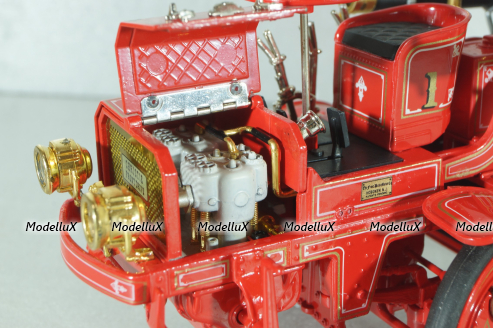 Christie front-wheel drive steam automobile from 1912, red, Franklin Mint 1:24