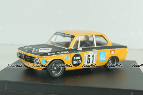 BMW 1602  #61 DRM  Nurburgring 1970, orange. N.Lauda/R.Herzog, Trofeu 1:43