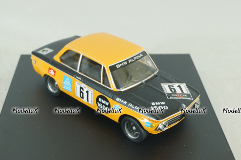 BMW 1602  #61 DRM  Nurburgring 1970, orange. N.Lauda/R.Herzog, Trofeu 1:43