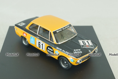BMW 1602  #61 DRM  Nurburgring 1970, orange. N.Lauda/R.Herzog, Trofeu 1:43