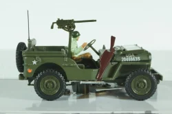 JEEP Willys 1/4 Ton.C/MITRAGLIA E FIGURA, Cararama 1:43