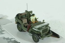 JEEP Willys 1/4 Ton.C/MITRAGLIA E FIGURA, Cararama 1:43