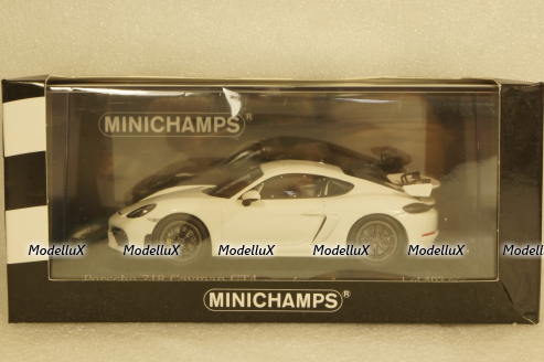 Porsche 718 Cayman GT4 Clubsport 2020 White, 410196100, Minichamps 1:43