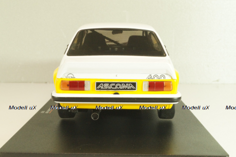 Opel Ascona B 400 1982, white/yellow, CMC127.22, IXO 1:18