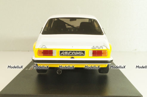 Opel Ascona B 400 1982, white/yellow, CMC127.22, IXO 1:18