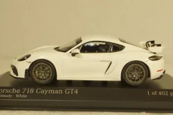 Porsche 718 Cayman GT4 Clubsport 2020 White, 410196100, Minichamps 1:43
