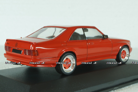 Mercedes 560SEC AMG (C126) S-Class, Wide Body 1990, red, 4310902, Solido 1:43
