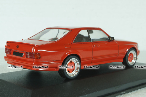 Mercedes-Benz 560SEC AMG (C126) Wide Body 1990, red, 4310902, Solido 1:43