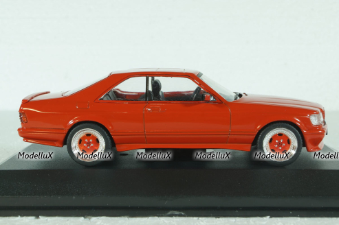 Mercedes-Benz 560SEC AMG (C126) Wide Body 1990, red, 4310902, Solido 1:43