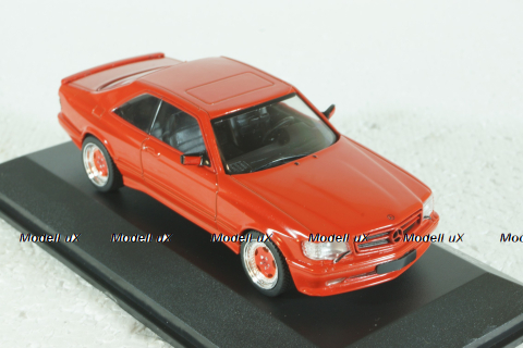 Mercedes 560SEC AMG (C126) S-Class, Wide Body 1990, red, 4310902, Solido 1:43