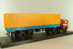 Маз-5432 тягач с п/прицеп Маз-93971 1983, красный/синий,  47050, Premium Classixxs 1:43