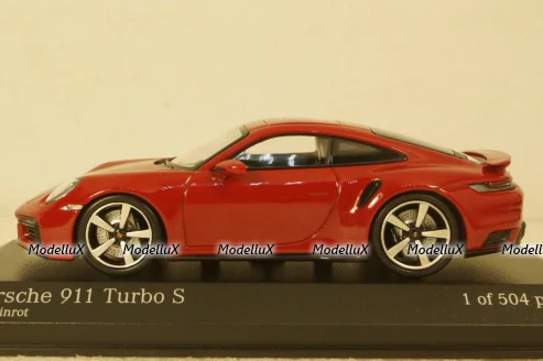 Porsche 911 (992) Turbo S 2020, red, 410069475,  Minichamps 1:43 Уценка!