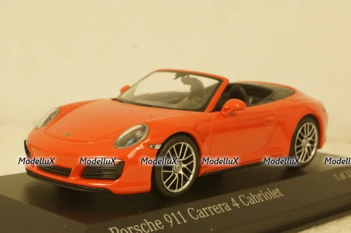 Porsche 911 (991.2) Carrera 4S Cabriolet 2017, orange, 410067231, Minichamps 1:43
