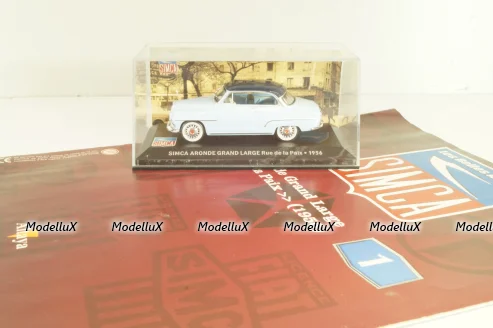 Simca Aronde Grand Large "Rue de la Paix" 1956, blue/dark blue, Les Belles Annees Simca #1, Altaya 1:43 