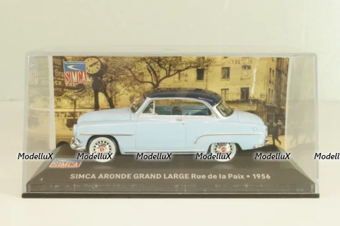 Simca Aronde Grand Large "Rue de la Paix" 1956, blue/dark blue, Les Belles Annees Simca #1, Altaya 1:43 