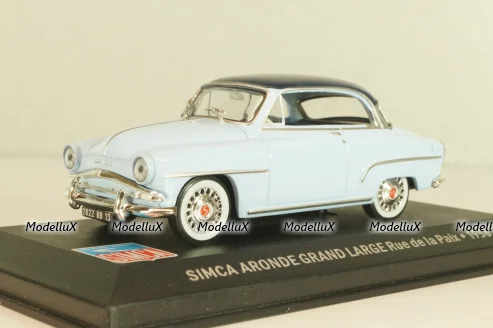 Simca Aronde Grand Large "Rue de la Paix" 1956, blue/dark blue, Les Belles Annees Simca #1, Altaya 1:43 
