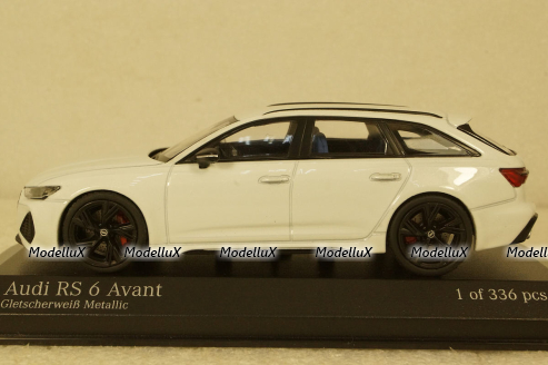 Audi RS6 Avant 2019, white metallic, 410018012, Minichamps 1:43