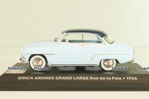 Simca Aronde Grand Large "Rue de la Paix" 1956, blue/dark blue, Les Belles Annees Simca #1, Altaya 1:43 