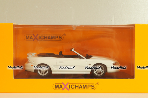 Ford Mustang Cabriolet 1994, white, 940085631, Maxichamps 1:43