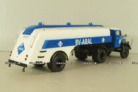 Mercedes-Benz L3500 truck with semi-trailer fuel tanker "Aral" 1937, blue/white, 18302, Premium Classixxs 1:43