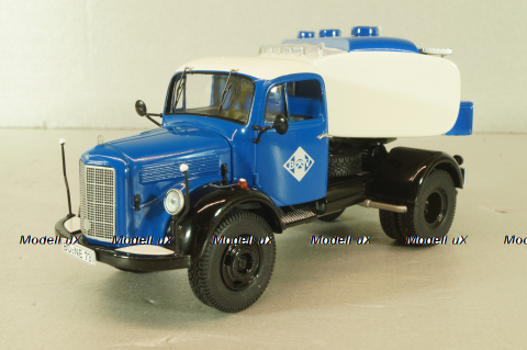 Mercedes-Benz L3500 truck with semi-trailer fuel tanker "Aral" 1937, blue/white, 18302, Premium Classixxs 1:43